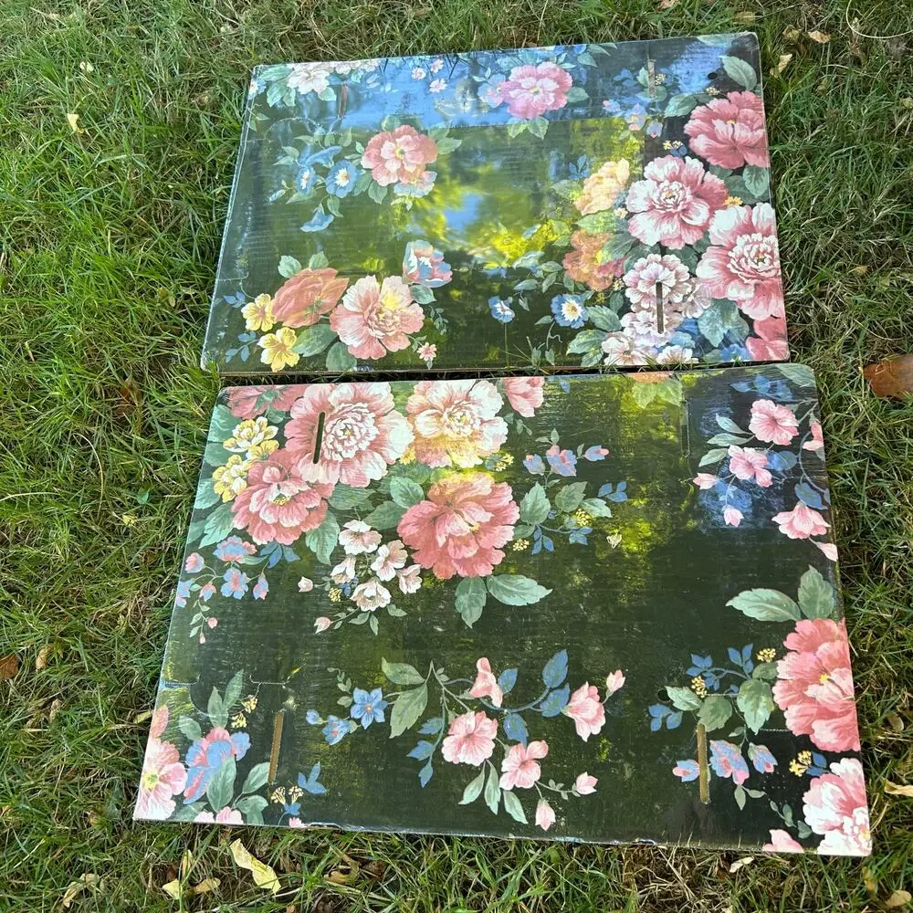 Country Estates Storage Shoe Boxes Set of 2 French Countryside Floral NIP